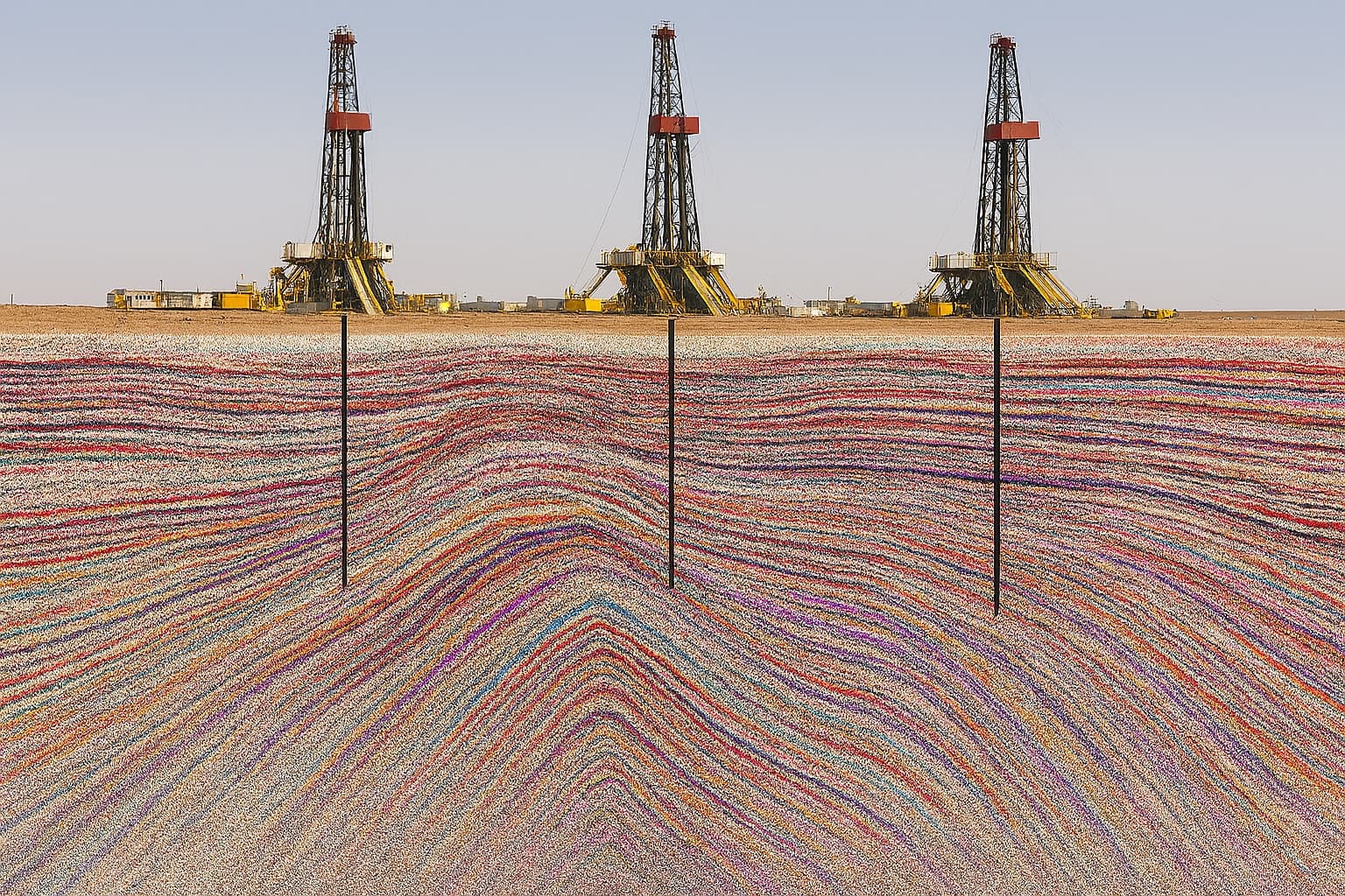 Drilling rigs with subsurface seismic cross-section visualization